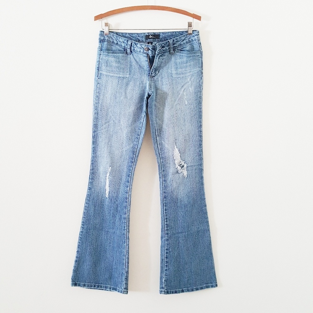 Boot Cut Distressed Z Cavaricci Jeans Six 5
